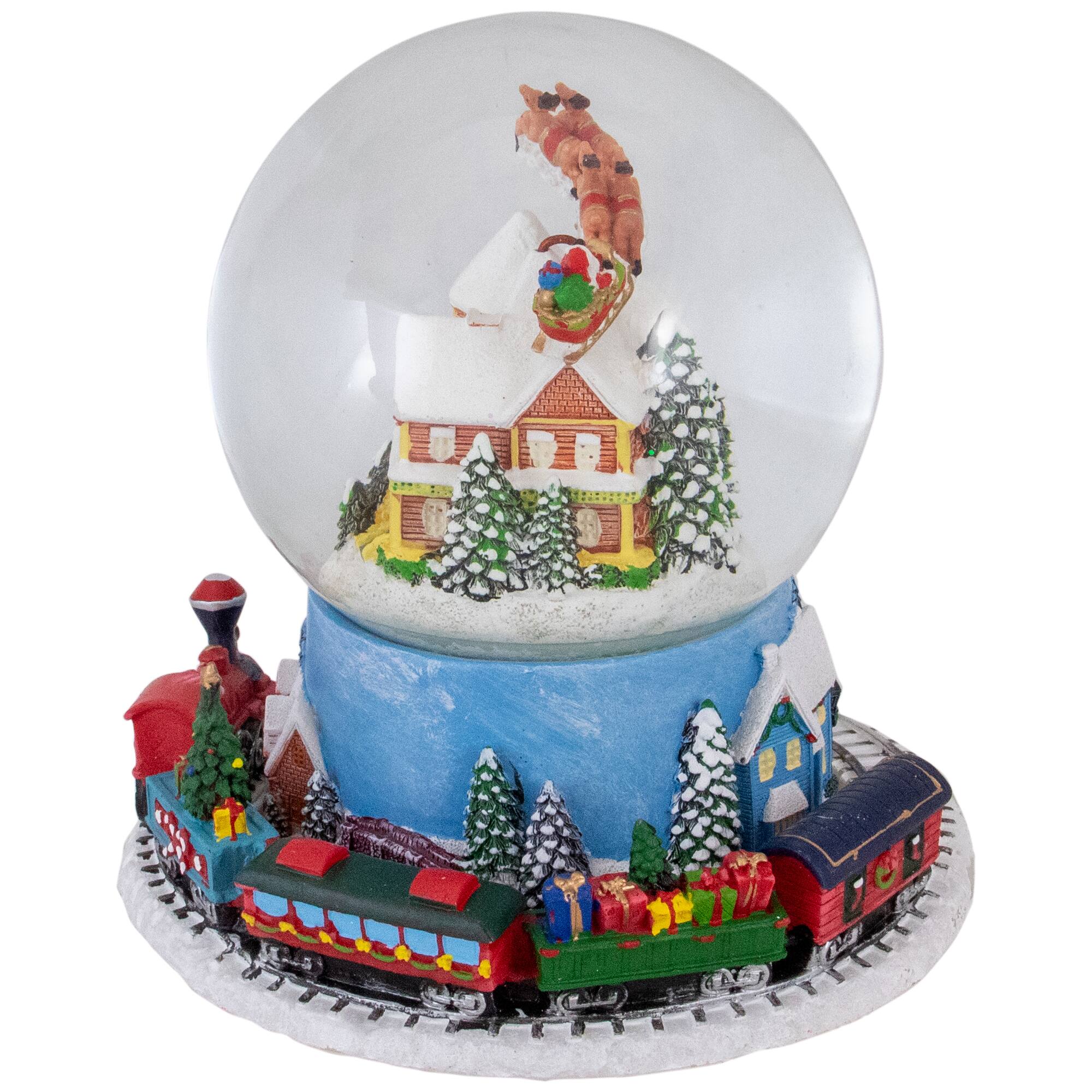 7.25" Musical Revolving House Christmas Snow Dome Décor